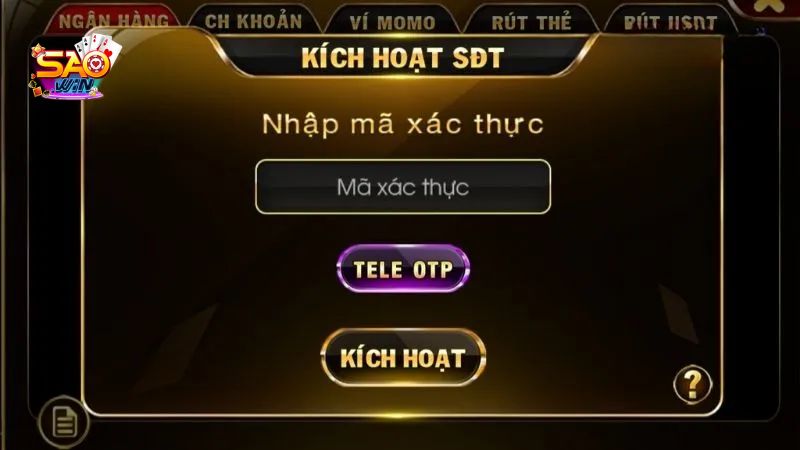 Hội viên cần thực hiện xác thực danh tính mới có thể rút tiền Saowin